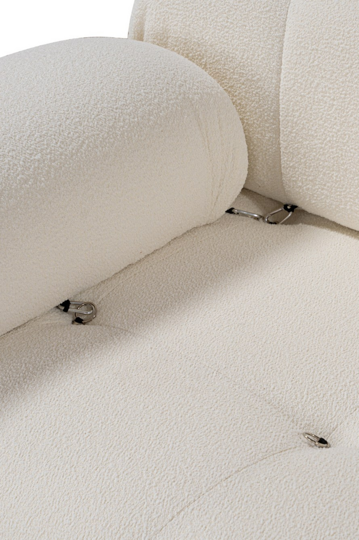 Bubble 3-seters Divansofa White Bouclé