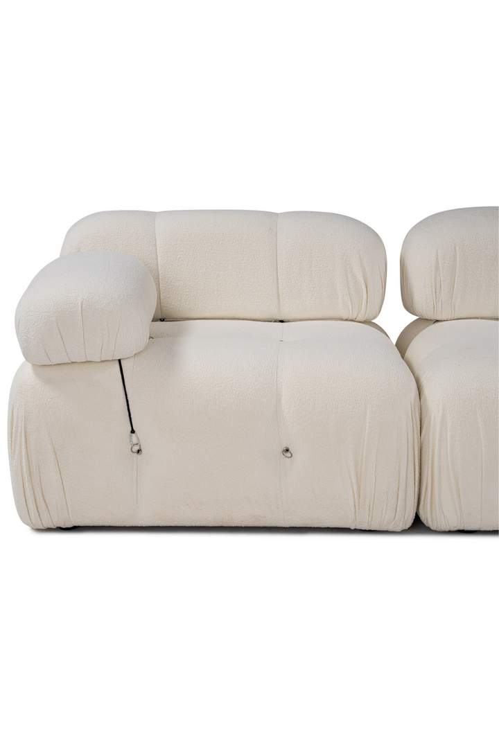 Bubble 3-seters Divansofa White Bouclé