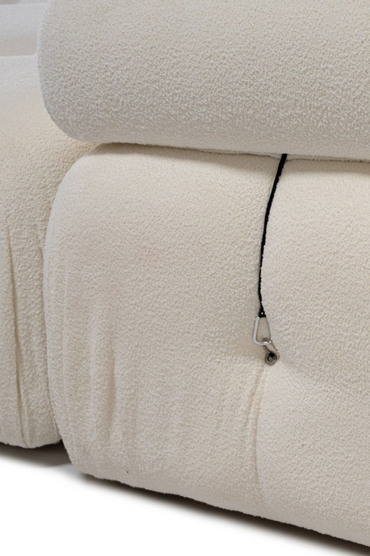 Bubble 3-seters Divansofa White Bouclé