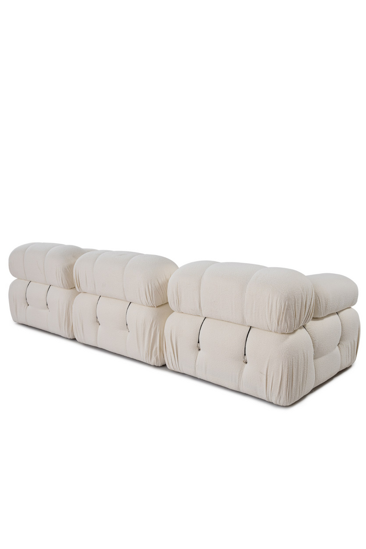 Bubble 3-seters Divansofa White Bouclé