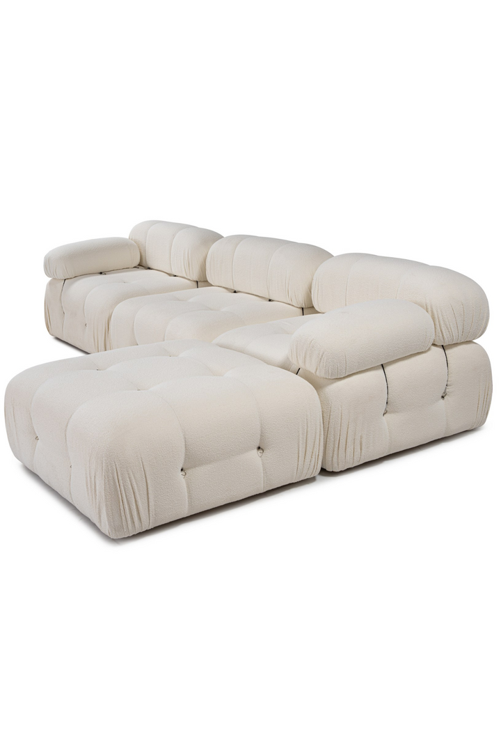 Bubble 3-seters Divansofa White Bouclé