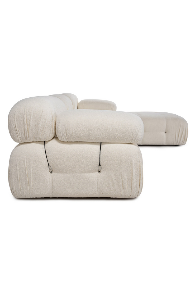 Bubble 3-seters Divansofa White Bouclé