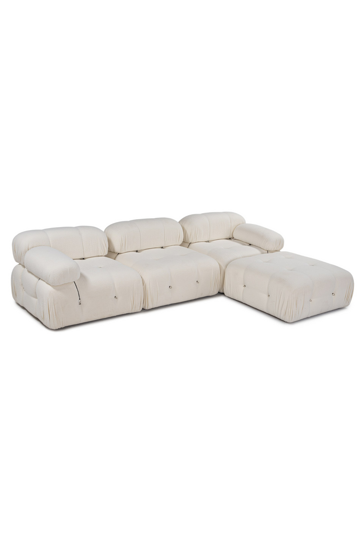 Bubble 3-seters Divansofa White Bouclé