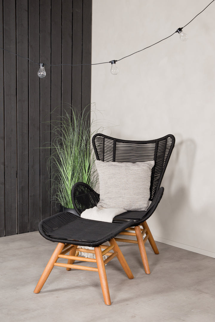 Loungestol Tingland med fotskammel